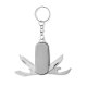 Multi-Function pocket keyring ● 4 functions ● knife ● bottle opener ● can opener ● nail file.