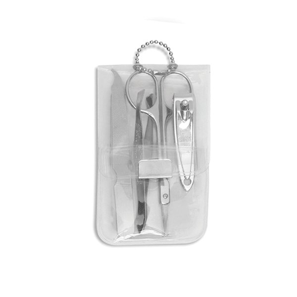 Includes nail clippers ● nail file ● eyebrow tweezer ● nail scoop.