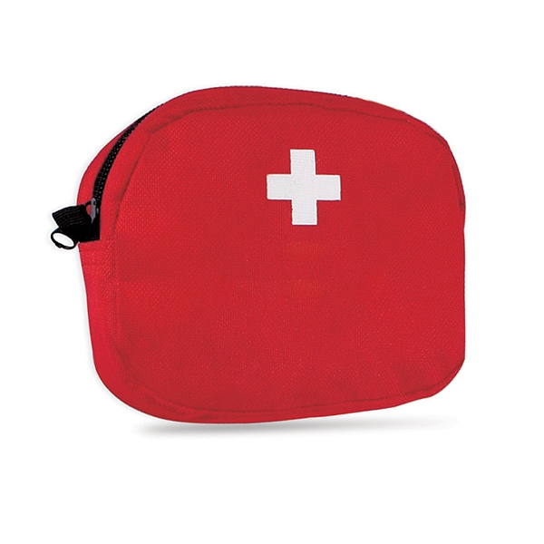 1 cotton roll ● 3 bandage rolls ● 1 first aid tape ● 1 glove set ● 2 alcohol swab ● 3 protective plasters ● 2 bandage clips ● 3 safety pins ● 1 scissors ● 8 ear buds ● 1 tweezer ● 1 needle ● 1 button ● 10 colour cotton plate ● 1 pill bottle ● 1 gauze pad.